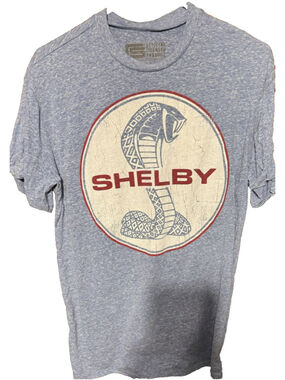 Shelby Cobra Vintage Logo T-Shirt Men's Sz M Blue Carroll Shelby